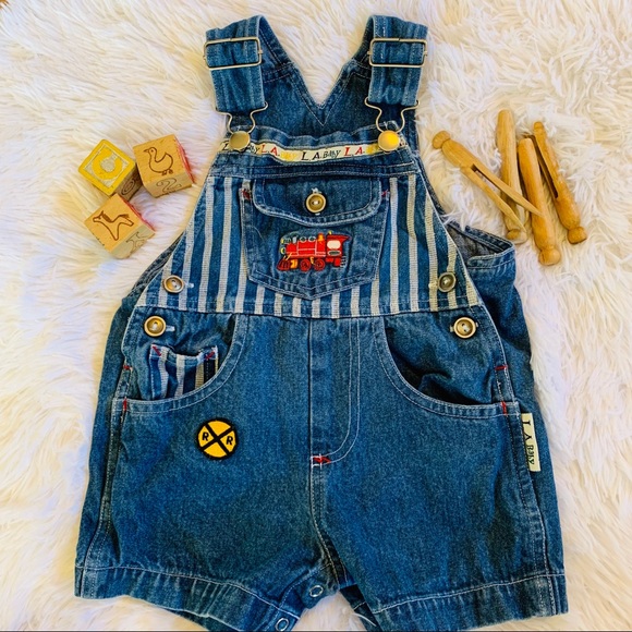 Vintage | Bottoms | Cho Cho Train Shorts Overalls | Poshmark